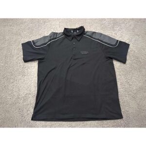 Volkswagen Parts &Service Polo Shirt Mens XL Black Short Sleeve Employee Uniform